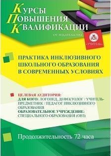 Практика инклюзивного школьного образования в современных условиях (72 ч.) - изображение № 1