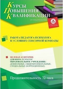 Работа педагога-психолога в условиях сенсорной комнаты (72 ч.) - изображение № 1
