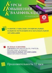 Развитие социально-эмоциональных навыков обучающихся в образовательной организации (72 ч.) - изображение № 1