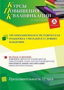 Организационная и методическая поддержка учителей в условиях пандемии (72 ч.) - изображение № 1