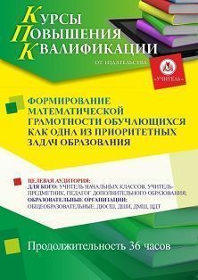 Формирование математической грамотности обучающихся как одна из приоритетных задач образования (36 ч.) - изображение № 1