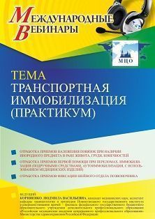 Международный вебинар «Транспортная иммобилизация (практикум)» - изображение № 1